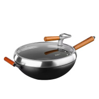 苏泊尔(SUPOR)有钛炒锅无涂层家用炒锅CC30YT1铁钛复合锅 1个