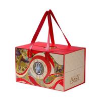 潘祥记彩旗月圆月饼礼盒900g(火麻仁云腿*2香芋*2椰蓉*2云腿*2玫瑰洗沙*2鲜花云腿*2)1盒