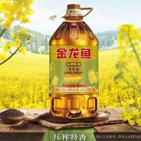 金龙鱼压榨特香菜籽油非转基因物理压榨家用炒菜烹饪5L/桶(1桶)