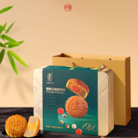 潘祥记 广式中秋月饼礼盒 蛋黄白莲蓉月饼 500g 1盒