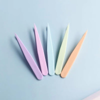 儿童手工塑料镊子咕卡diy工具马卡龙色20把/包 3包装/组 1组