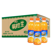 汇源果粒王含橙果粒嚼着喝的橙汁饮品500ml*15瓶/箱 1箱