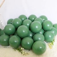 10寸圆形加厚气球墨绿色/牛油果/白色绿庆典场地布置50只装 1包