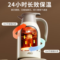 保温壶 RWS20P4WG大304不锈钢2L热水壶 1个