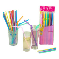 一次性彩色吸管儿童手工diy食品级塑料制品100支/包 1包