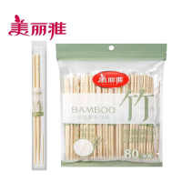 美丽雅一次性圆头竹筷80根/包 1包