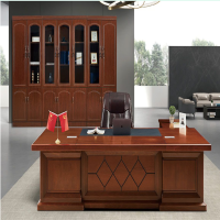 蓝天 老板桌办公桌总裁桌经理主管桌椅新中式大班台办公室家具 2800*1200*760 1张