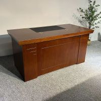 蓝天 中式政府办公桌单人财务桌写字台教师小型老板桌电脑桌 1600*800*760