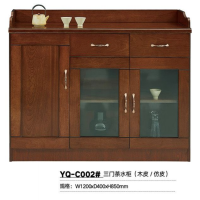 蓝天 中式茶水柜餐边柜客厅靠墙酒柜收纳柜厨房碗盘柜饭厅备餐柜边 1200*400*850