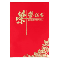 晨光绒面荣誉证书奖状附赠内芯(5本装)红绒烫金12K(155*220mm)1包