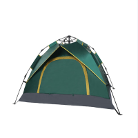 汉乐美途户外露营儿童家庭全自动遮阳防晒防水便携双人帐篷 HL-0105 绿色 1个