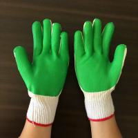 胶片手套塑胶涂胶加大加厚劳保手套胶皮手套防滑贴胶-绿色胶皮手套 1付(8双装)