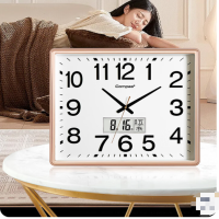 康巴丝挂钟客厅钟表教师办公室家用石英钟表挂墙时钟3443A 52cm(颜色随机)