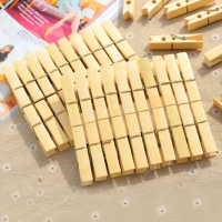 竹夹子晾衣夹家用强力木夹子晒被夹小夹子衣服夹子防风大鹏夹照片100个 1组