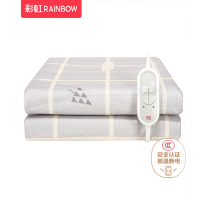 彩虹双温双控化纤印花双人电热毯(尺寸:1.8*1.5米) XL1352