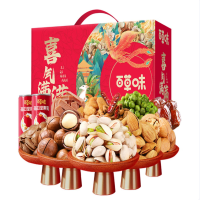 百草味坚果礼盒 零食大礼包坚果炒货休闲零食 喜气满满1746g/盒 1盒