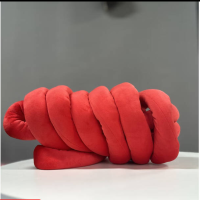 手工挂毯商场幼儿园装饰绒布红色5m粗3m长(1根)