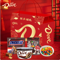 德芙(Dove)新年糖果礼盒酥心糖士力架巧克力混合 悦享福礼巧克力礼盒 412g 1盒