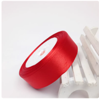 丝带缎带彩带织带绸带布包边-2.5cm宽大红色26#22米长