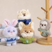 狂动物城朱迪警告狐尼克毛绒可爱公仔包包挂件情侣钥匙扣小礼物13cm 1个(样式随机)