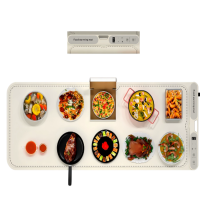 饭菜保温板垫可卷暖菜板垫多功能热菜垫硅胶食物加热 神器(尺寸:100*38CM)颜色随机