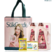 蔬果园家庭清洁洗护套装(内含:洗衣液500g*2、彩漂粉50g*1、洗衣皂202g*1)1套