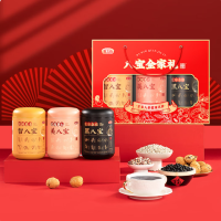 燕之坊八宝全家礼礼盒五谷物粉1.35kg(芝麻桑椹黑八宝450g 玫瑰薏仁美八宝450g 核桃藜麦智八宝450g)