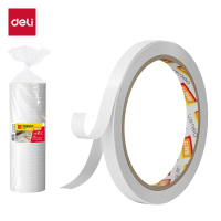 得力(deli)高粘棉纸双面胶带 12mm*10y(9.1m/卷) 24卷/袋 学生文具 白色30400 1袋