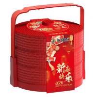 徐福记年货礼盒糕点糖果零食大礼包酥心糖-三层提篮800G