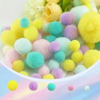 毛绒球幼儿园儿童手工制作材料包1.5厘米毛球 300个装(颜色随机搭配)1包