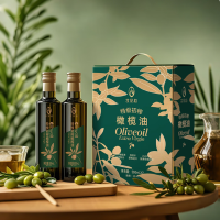 艾贝拉特级初榨橄榄油礼盒 500ml*2瓶(1盒)
