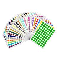 圆点不干胶贴纸彩色圆形贴纸 10张/包 颜色随机(1包)