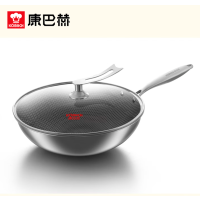 康巴赫汉诺威304不锈钢炒锅电磁炉燃气灶通用家用蜂窝 汉诺威 32cm KGH-C32N 1个