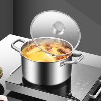 康巴赫海德堡加厚304不锈钢汤锅22cm煲汤炖锅电磁炉明火通用TDB22A1 1个