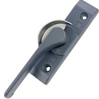 门窗月牙锁 铝合金平移窗锁搭扣配件 黑色 左月牙 孔距60mm 10个