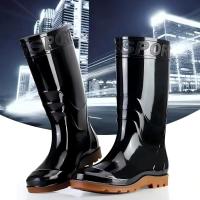 大码雨鞋中高筒耐磨防滑黑色39码 1双