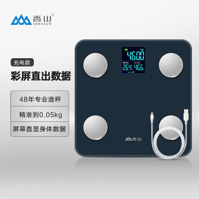 香山 电子秤人体家用秤体脂称 IF1150ER 琉璃青