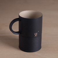 万仟堂(Edenus)陶瓷茶杯 简约办公杯带盖创意茶杯望杯