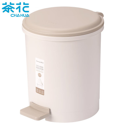 茶花(CHAHUA) 垃圾桶 圆型客厅清洁桶25cm*26cm