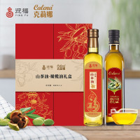 克莉娜特级初榨橄榄油 迎福高纯山茶油500ML*2礼盒