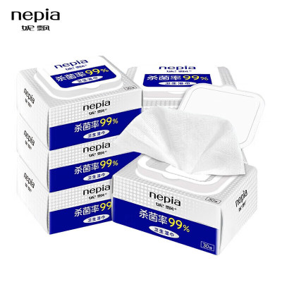 妮飘(Nepia)杀菌卫生湿巾30抽*6包