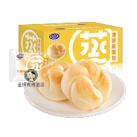港荣蒸蛋糕 蒸面包淡奶黄味460g/箱营养健康早餐手撕夹心面包零食代餐60天