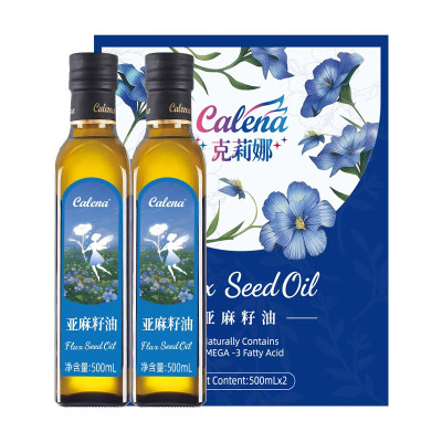 克莉娜亚麻籽油礼盒500ML*2/盒