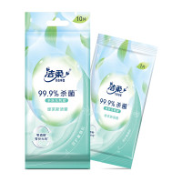 洁柔牌卫生湿巾(绿茶新语)(10片装)独立装JS003-10*4