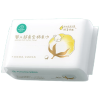 全棉时代100%棉婴儿棉柔巾超柔乳霜巾成人可用 80抽 1包 [经典款]