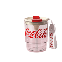 格沵germ 可口可乐联名款竹简水杯375ml(冰透白)GE-CK23SS-S24-1