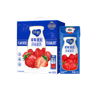 纯甄 常温风味酸牛奶 草莓果粒 200g*10盒