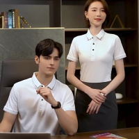 夏季polo衫定制冰丝工作服短袖t恤