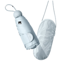 蕉下(beneunder)03防紫外线五折黑胶胶囊晴雨伞防晒伞BM525奶盐灰