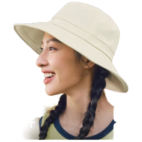 蕉下(beneunder)03遮阳帽子女透气渔夫帽防晒帽钓鱼帽防泼水户外AS713白